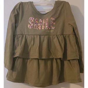 New Olive LS babydoll tee graphic 18M
